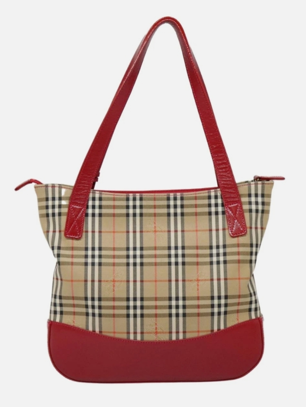 Burberrys Nova Check Tote Bag Canvas Leather Beige Gold Authentic - Picture 2 of 12
